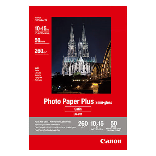 SG-201 Photo Paper Plus Semi-gloss 4"x6" (50 sheets)